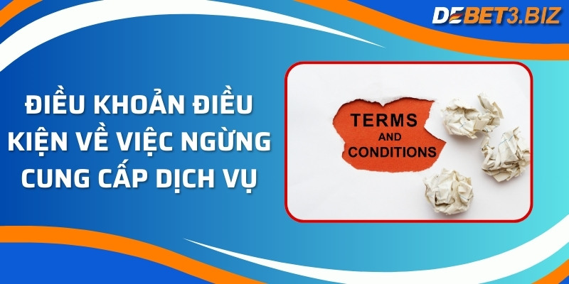 Điều khoản điều kiện về việc ngừng cung cấp dịch vụ